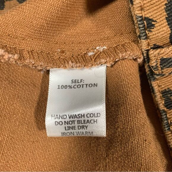 MITTOSHOP Animal NWT Print Denim Button Down Raw Hem Skirt Women's Medium #718 - Picture 6 of 11